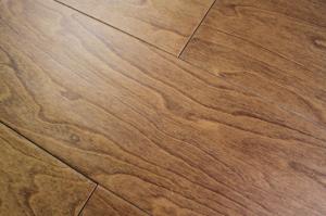 China multi layers Birch Engineered wood Flooring, handscraped and stained color factory