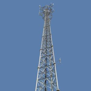 China Galvanized 40m Self Supporting Mast For Broadcast factory