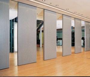 China Movable Acoustic Wooden Partition Wall Commercial Furniture Aluminum Frame factory