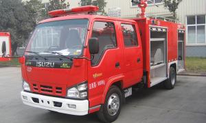 China ISUZU Small Fire Truck with 2000 Liters Liquid Tank and Double Row Cabin factory