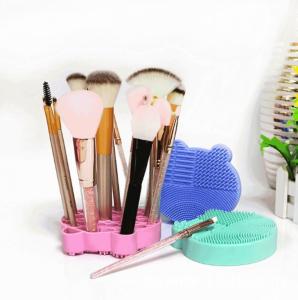 China OEM No Deformation Bear Shape Silicone Makeup Brush Holder factory