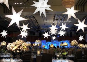 China Star Shape Inflatable Lighting Decoration With Polysilk Material 1200W Halogen factory