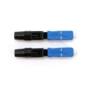 China Blue Color SM Fiber Optical Fast Connector For FTTH CATV Telecommunication factory
