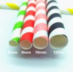 Colorful Striped Paper Drinking Straws for Party Celebration 20cm Length