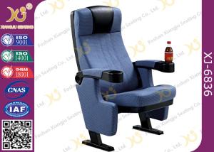 China Heavy Iron Frame Cinema Hall Theatre Seating Chairs With Cup Holder factory