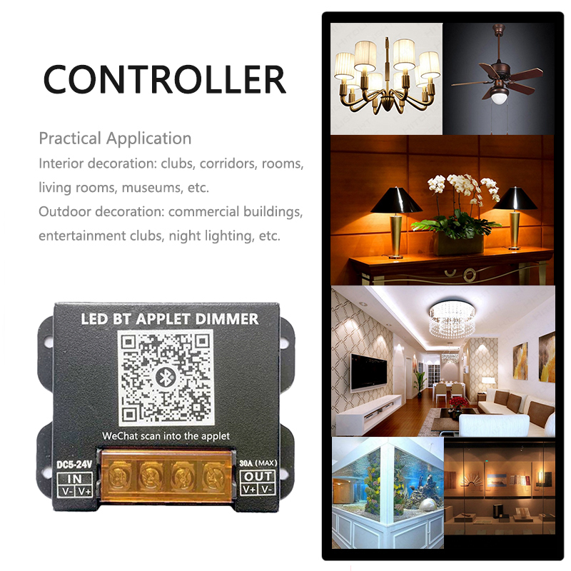 30A High Power LED Strip Smart Controller For Single Color Light Bar Dimming