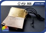 Logo Gold Foil Printed Swing Tag Labels For Jeans Pants Clothing