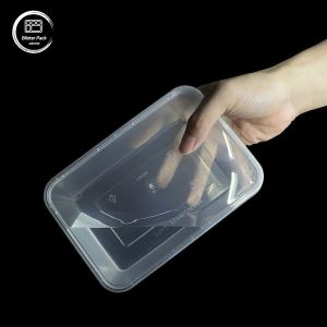 Rectangular PP Disposable Plastic Food Containers Versatile Sizes from 500ml to