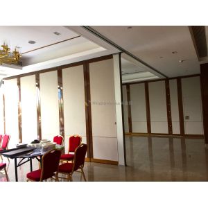 China Aluminum Track and Roller Movable Partition Wall with Last Panel Closure Telescopic Sleeve Panel Class A Fire Rating on sale