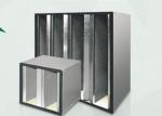 Temperature Fiber Glass V Bank Filter With Holt Melt Beads H13 H14 Efficiency