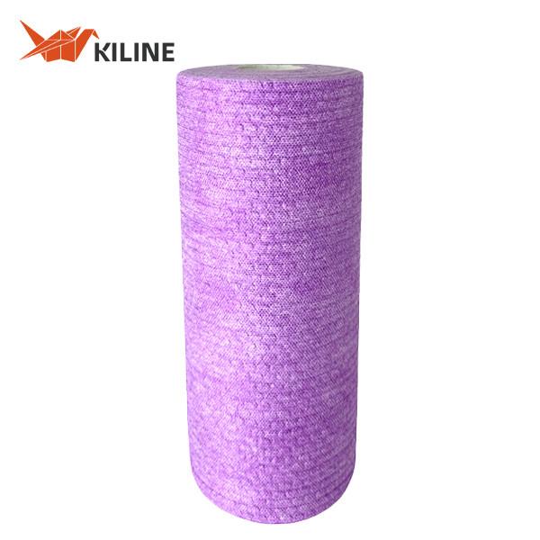 Purple Disposable Dish Washing Cloths In Roll Wood Pulp And PP Dusting Cloths