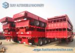 60 Ton Heavy Flatbed Semi Trailer FUWA Tri Axles Semi Cargo Trailer