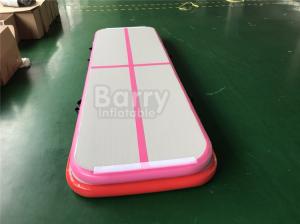 China 10m 6m 12m 3m Airtight Inflatable Air Track For Gym Pink And Blue Color factory