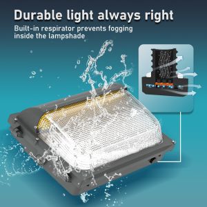 30W LED Wall Light with Photocell Sensor Modern Outside Wall Adjustable 4000K