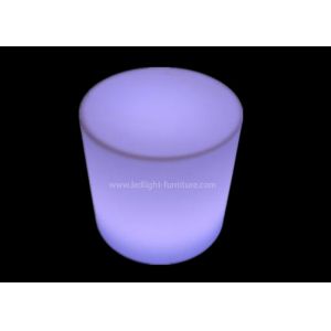 Illuminated Cylinder Lighted Bar Stools Unbreakable With Remote Controller