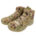 Shock-Absorbent Combat Tactical Boots Durable Leather Flat Heel Ankle-High Shaft