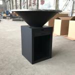 Outdoor Corten Steel BBQ Grill With Cooking Grill