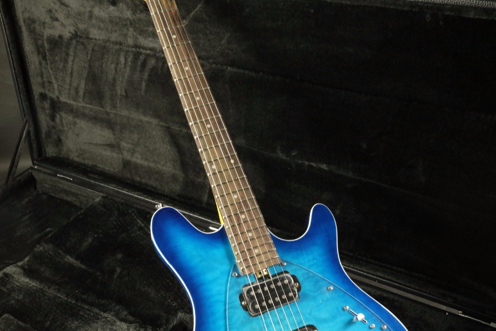 Mahogany body HsH pickups Quilted Maple Top single Binding Music Man olp Electric guitar Guitarra transparent pickguard