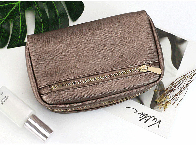Factory Wholesale Waterproof PU Makeup Organizer Bag Compartments
