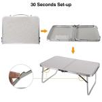 Indoor Outdoor Portable Aluminum MDF Table for Camping Beach Picnic