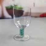 Mexican Confetti Design Elegant Water Goblets Luxury Hand Blown Confetti