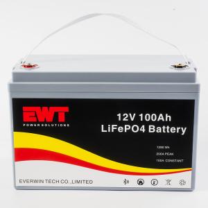 China Rechargeable 12V 100Ah EWT Lithium Battery for Scooter Camping Golf High Capacity factory