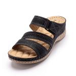 BS087 Manufacturers New Style Sandals For Women'S Outer Wear Wedge Heel Hollow