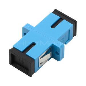 China Simplex Plastic Fiber Optic Adapters SC To SC Fiber Coupler Blue factory