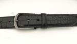 Big Crocodile Grain Genuine Mens Leather Dress Belt 3.5cm Width With Gun Metal