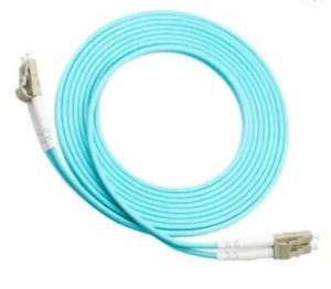 China Aqua Multimode Fiber Patch Cord , LC LC Duplex Patch Cord OM3 factory