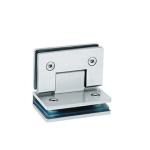 Bathroom glass clamp RS1810, Square 90 degree, Single side, Stainless steel,