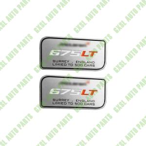 China 1 Pair For Mclaren 675LT Trim Metal Nameplate Logo Badge,Aluminum Name Tag Sign factory