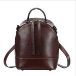 Vintage School Bag Cowhide Backpacks for Women Newest Genuine Cow Leather Double