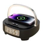 15W Phone Stand Wireless Charger Fast Phone Charging Alarm Clock Bt Speaker For