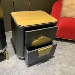 0.45x0.55m Modern Bedside Tables Stainless Steel Modern 2 Drawer