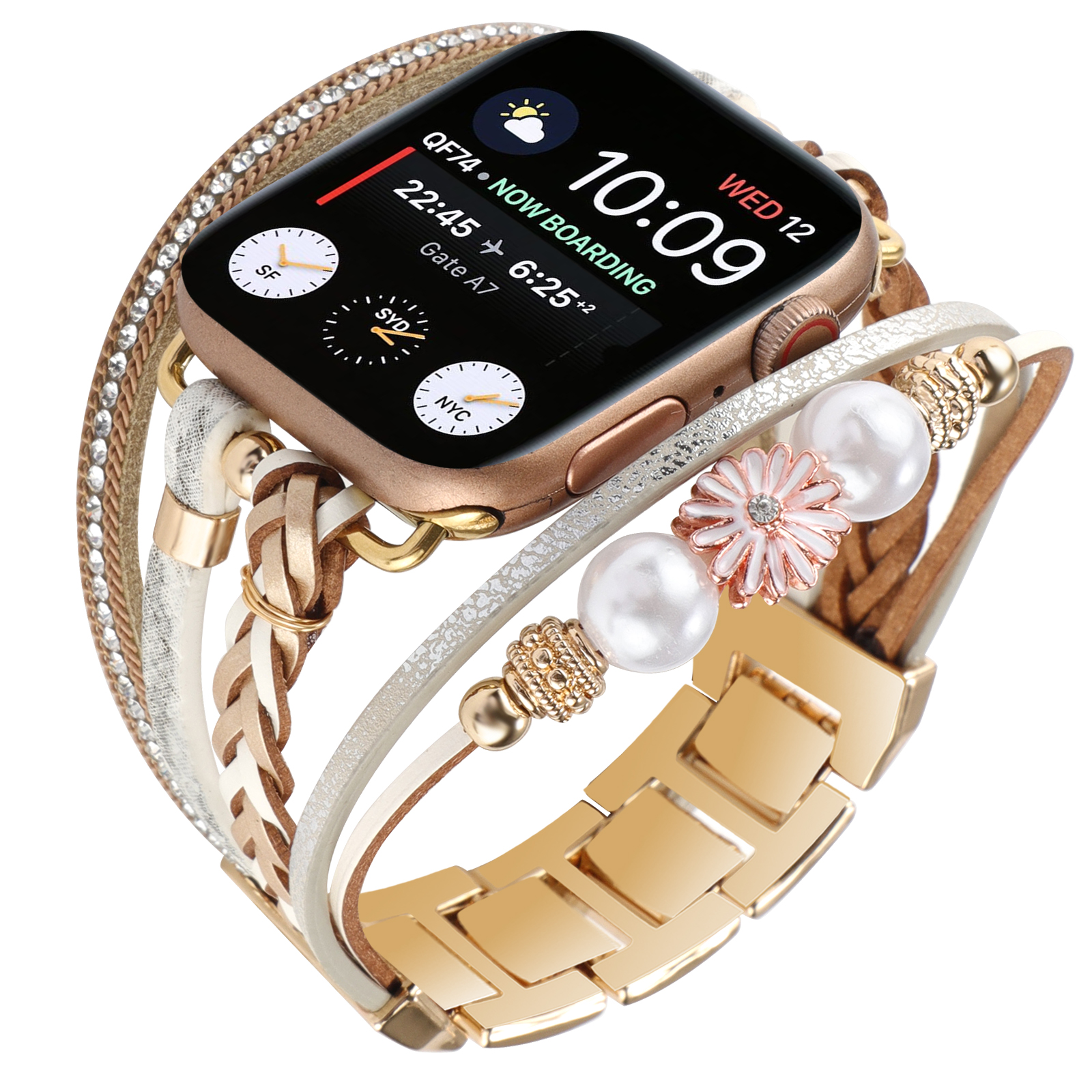 DHL.UPS.FEDEX.EMS Trendy Zou Chrysanthemum Decorative Smart Watch Band