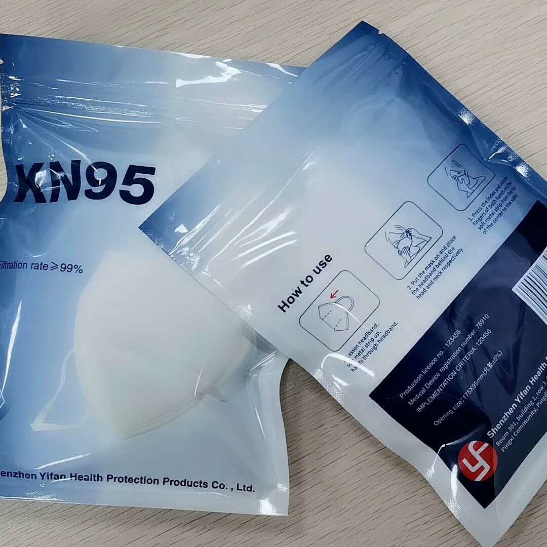 Folding 10*15cm KN95 Dust Mask , Anti Pollution Face Mask With Soft Ling