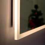 Waterproof Square Acrylic Bathroom LED Light Mirror With AC100-120V Voltage