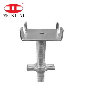 China Steel Construction 35mm Dia Adjustable U Head Jack Electro Galvanized Scaffolding Props factory