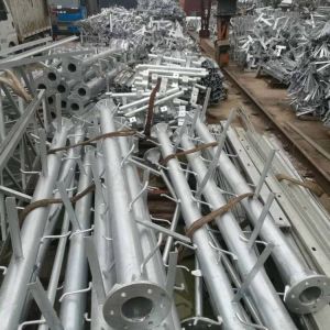 Galvanized Cell Phone Steel Pole Telecommunication Rooftop Tower