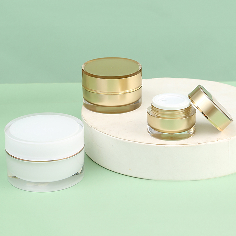 Custom Global Recycled PCR PLA Material Biodegradable Cosmetic Packaging Containers Plastic Acrylic Cream Jar with Replacement