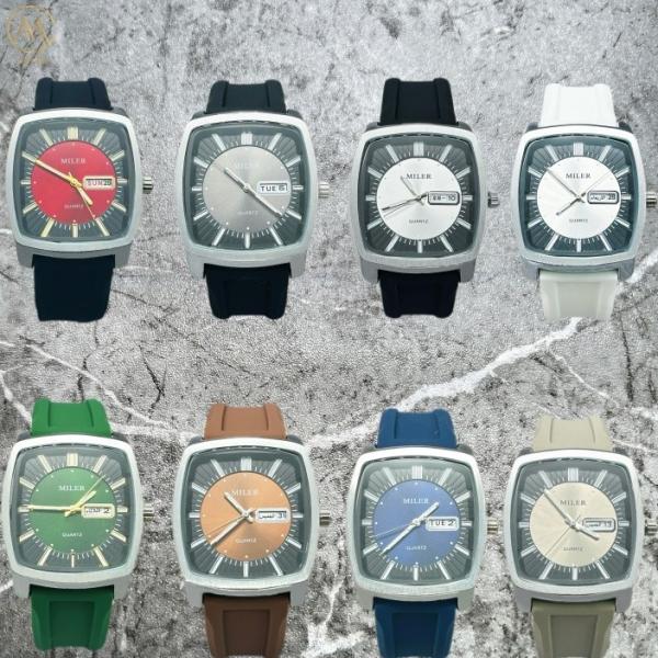 Fashion Stainless Steel Case Double Calendar Watch for Men and Women with