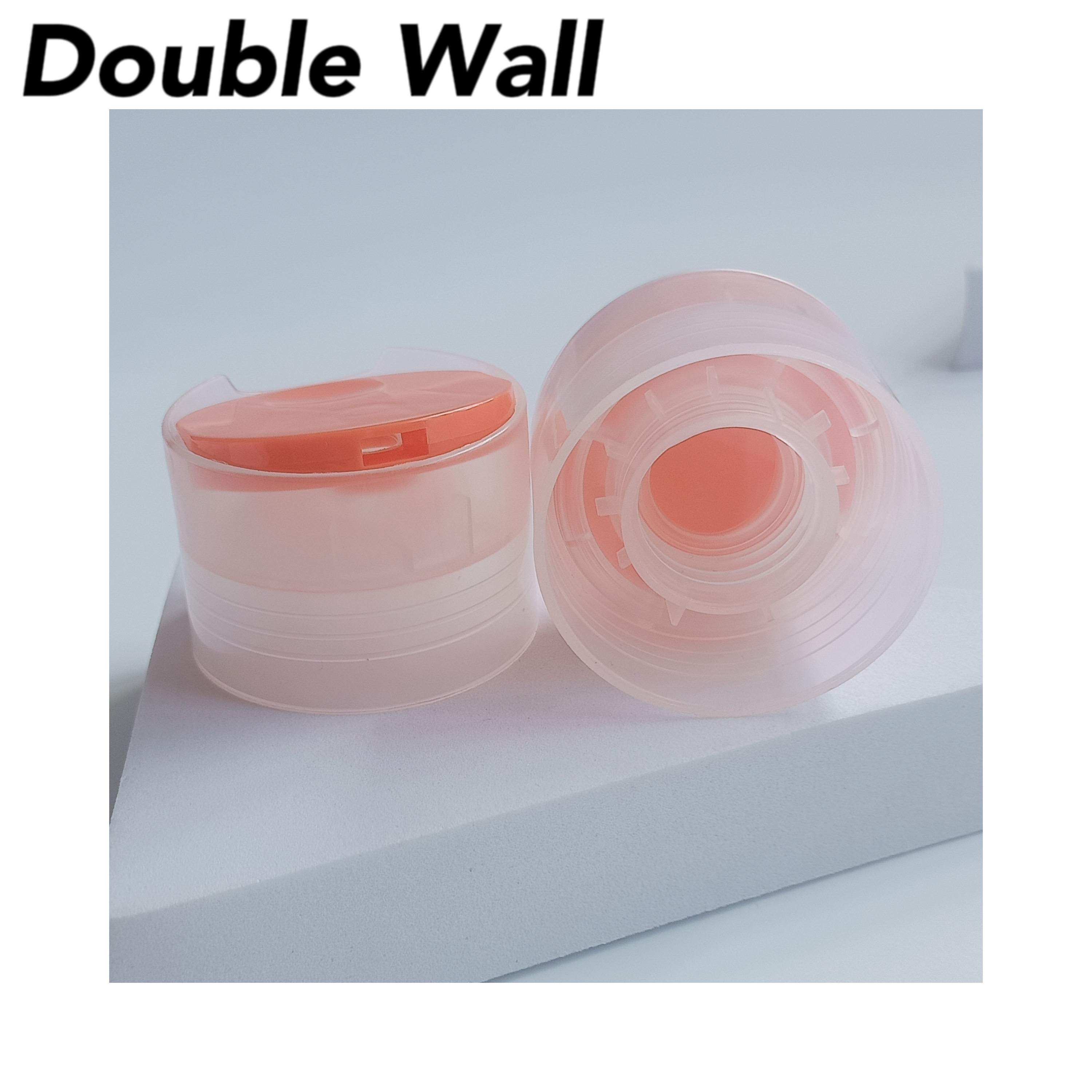 18mm 20mm 24mm 28mm Plastic Round Disc Top Caps for Body Packaging Double Wall Design