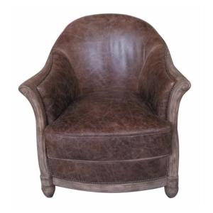 China Classic Italian Defaico Furniture Single Leather Sofa Chair SGS factory