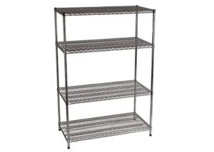 China Epoxy Stainless Steel Kitchen Equipment , Adjustable Distance Heavy Duty Wire Shelving factory