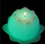 China White Lotus LED Candle with 7 changing colors during the burning factory