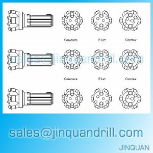 China China Jinquan High Air Pressure Down Hole Drilling Tungsten Carbide DTH Bits factory