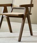 OEM Service Accepted Modern Design Solid Wood Rattan Chair
