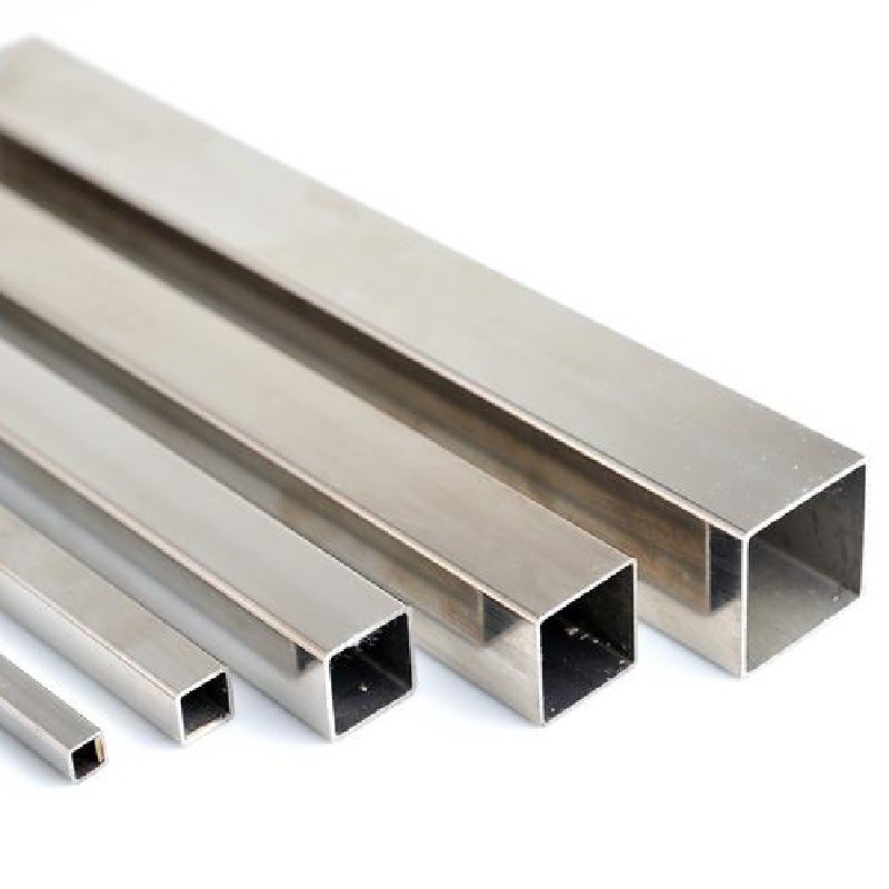 ASTM A554 Hairline Finish Stainless Steel Square Pipe Tube for Handrail and Food Grade 304 316L 400# 600# 800# Polished