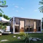 CE Flat Pack Prefab Container House High Strength Steel Cost Effective